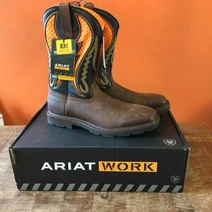 NEW Ariat Work Groundbreaker Vent Tek Cowboy Boots Mens 11 Brown/Orange 10040990